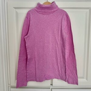 J. Crew Perfect Fit Pink Cotton Turtleneck Sweater